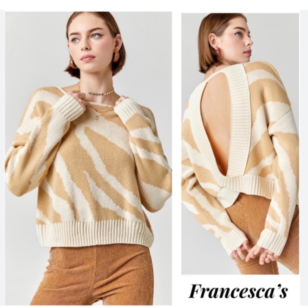 Open back sweater